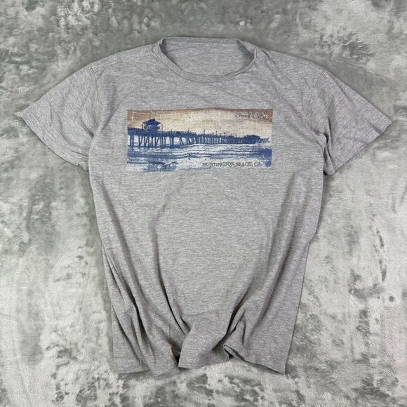 VTG Surf City Huntington Beach surfwear casual graphic tshirt mens Small - Picture 1 of 5